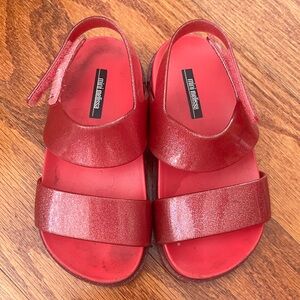 Mini Melissa Glittery Red Kids Sandals